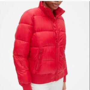 Gap Red Puffer Bomber Jacket Size M